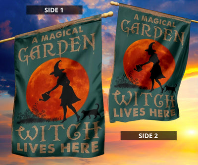 Magical garden witch flag Flag MoonChildWorld
