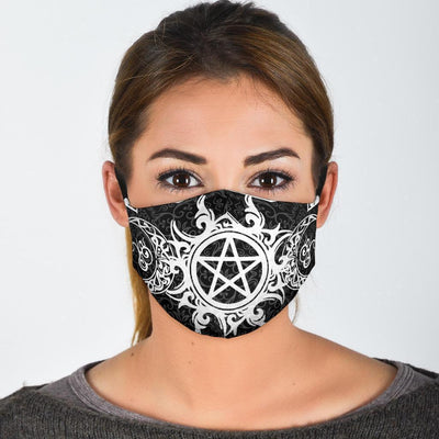 Wicca Witch face masks Face mask MoonChildWorld Face Mask - Black Triple moon 2 Adult Mask + 2 FREE Filters (Age 13+)