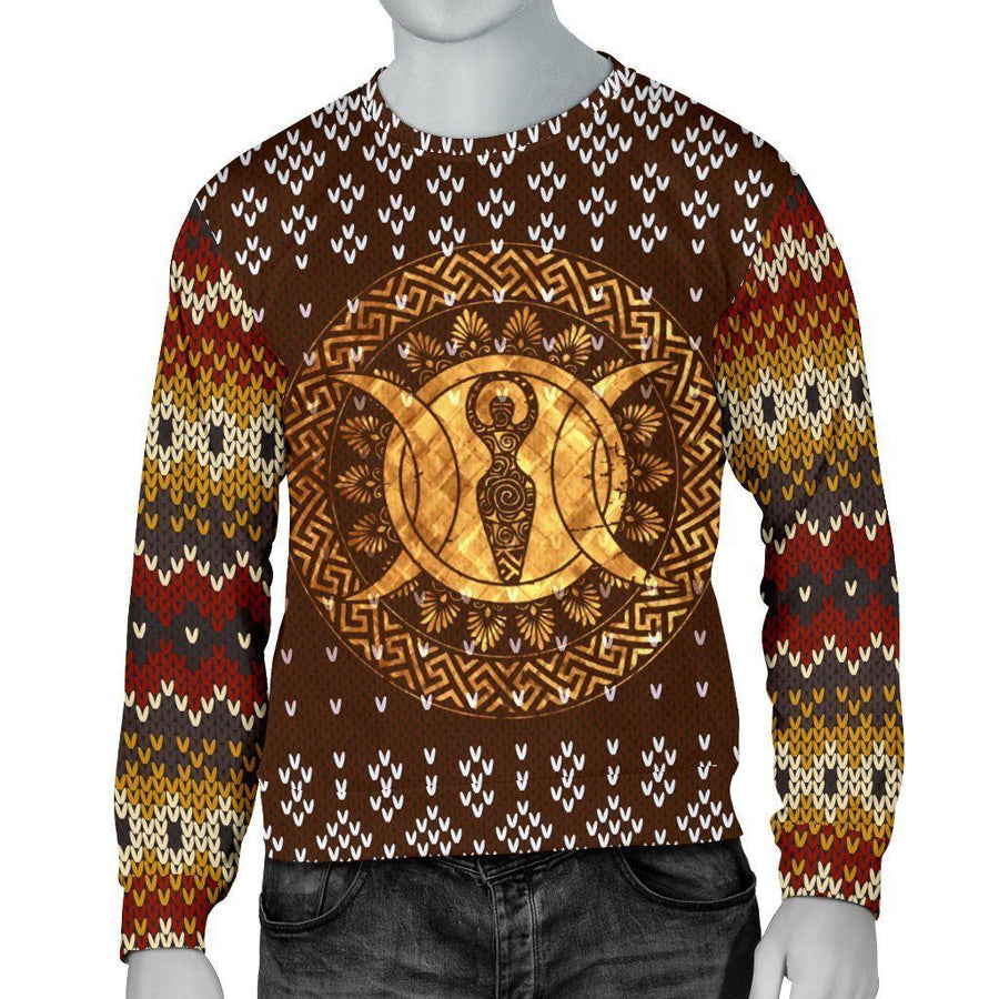 Goddess moon Wicca Christmas Sweater Sweater MoonChildWorld 