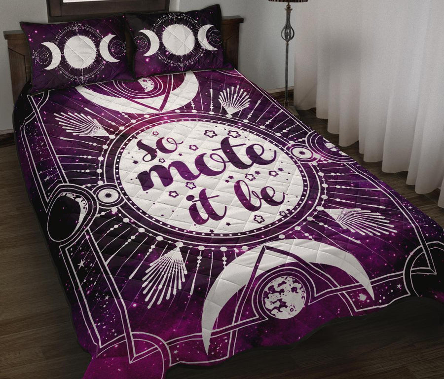 So mote it be wicca Quilt Bed Set Quilt Bed Set MoonChildWorld 