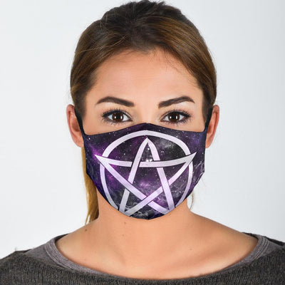 Wicca Witch face masks Face mask MoonChildWorld Face Mask - Purple Pentacle 1 Adult Mask + 2 FREE Filters (Age 13+)