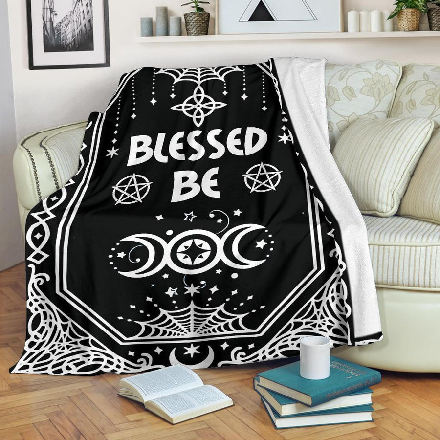 Blessed be wicca Premium Blanket Premium Blanket MoonChildWorld 