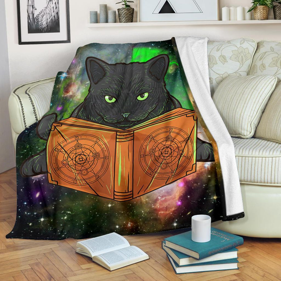 Wicca cat Premium Blanket Premium Blanket MoonChildWorld 