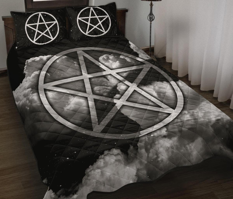 Pentacle wicca Quilt Bed Set Quilt Bed Set MoonChildWorld 