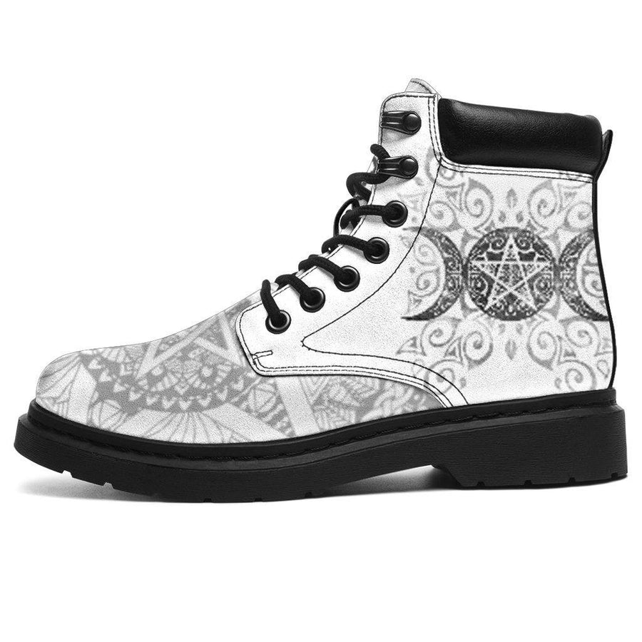 Triple moon wicca boots Shoes MoonChildWorld 