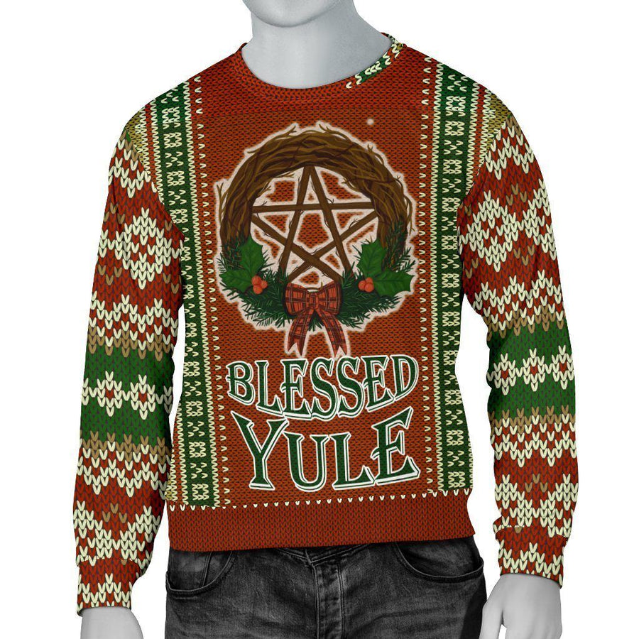 Blessed Yule Pagan Sweater Sweater MoonChildWorld 
