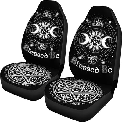 Blessed be wicca Car Seat Covers Car Seat Covers MoonChildWorld