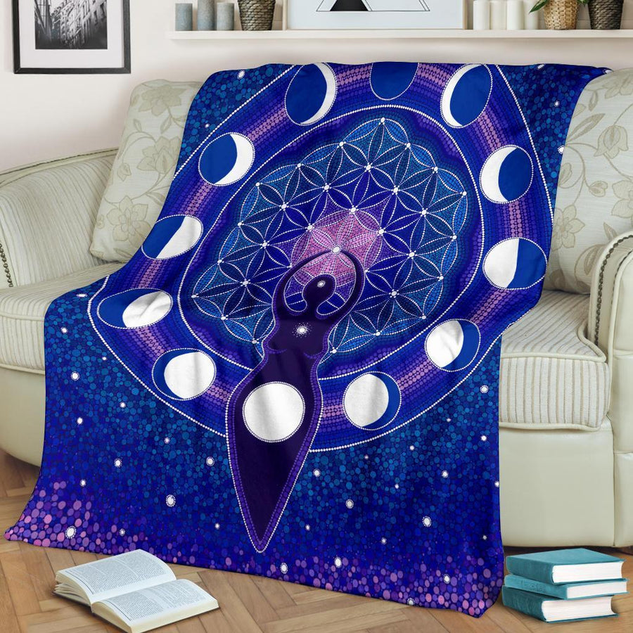 Goddess moon Premium Blanket Premium Blanket MoonChildWorld 