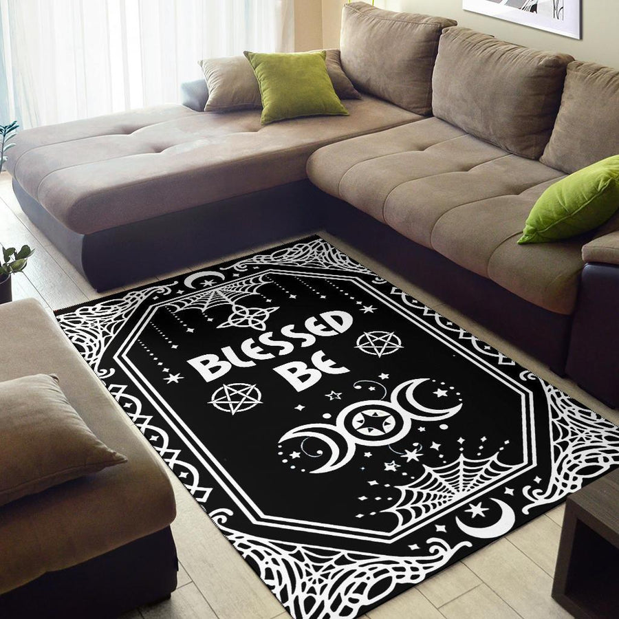 Blessed be wicca Area rug