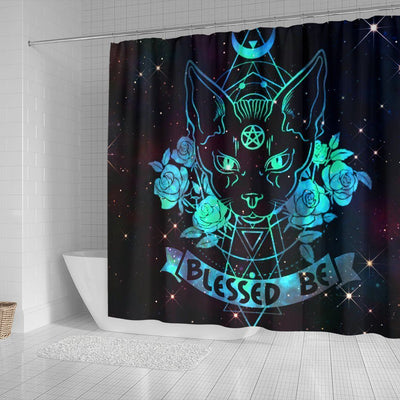 Cat magic wicca Shower Curtain Shower Curtain MoonChildWorld