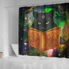 Wicca cat Shower Curtain Shower Curtain MoonChildWorld 