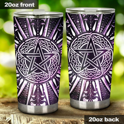 Celtic pentagram wicca tumbler Tumblers MoonChildWorld Tumbler - Celtic pentagram 20oz Large