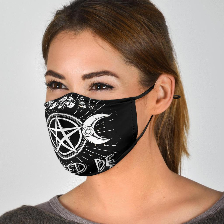 Blessed be wicca face mask