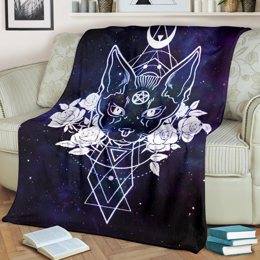 Magic Cat wicca Premium Blanket Premium Blanket MoonChildWorld 