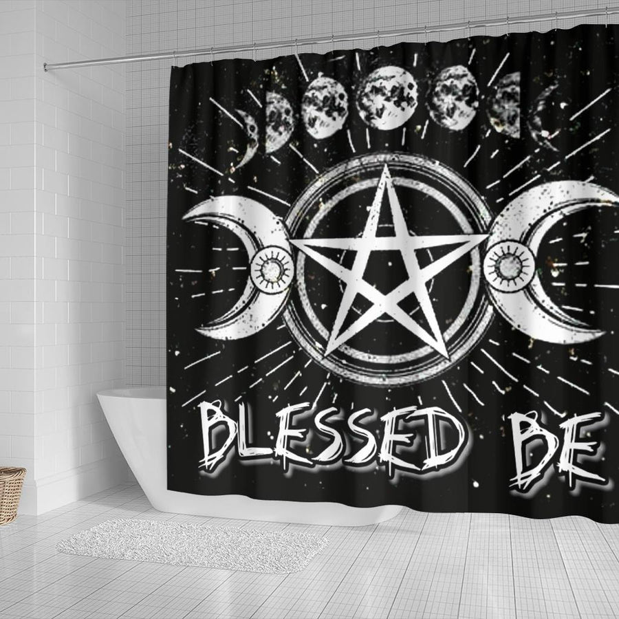 Blessed Be Shower Curtain Shower Curtain MoonChildWorld 