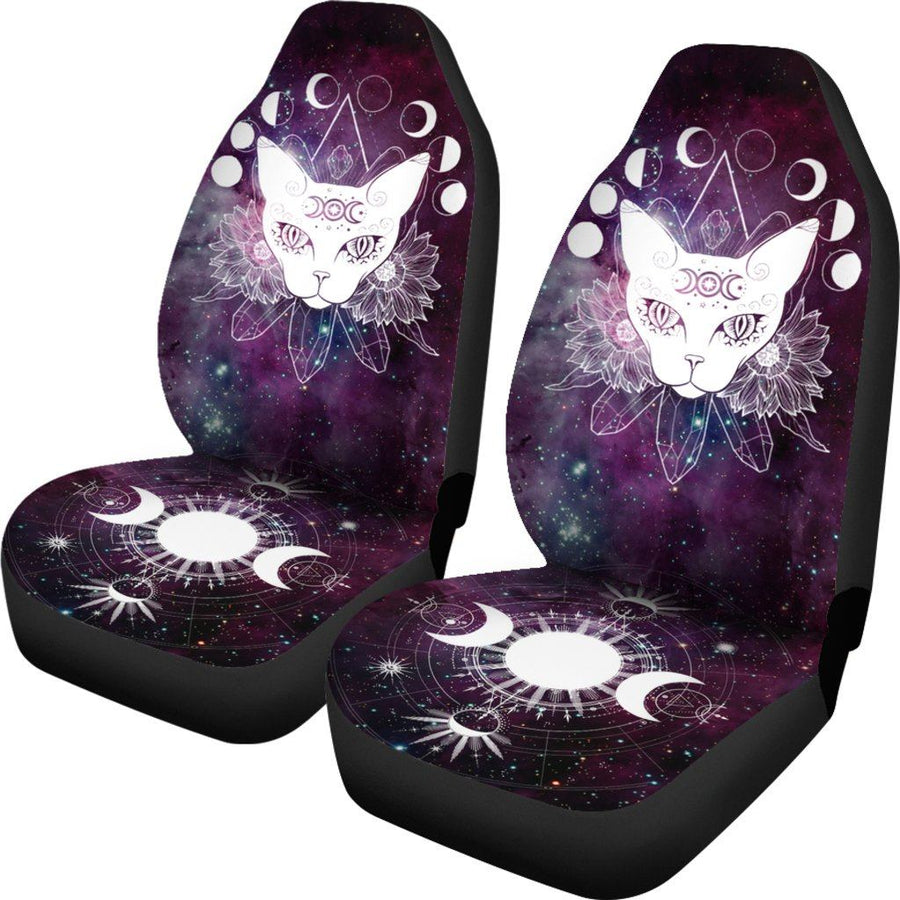 Moon phases cat wicca Car Seat Covers Car Seat Covers MoonChildWorld 