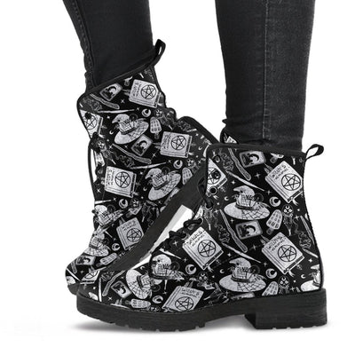 Witchy things Leather Boots Shoes MoonChildWorld