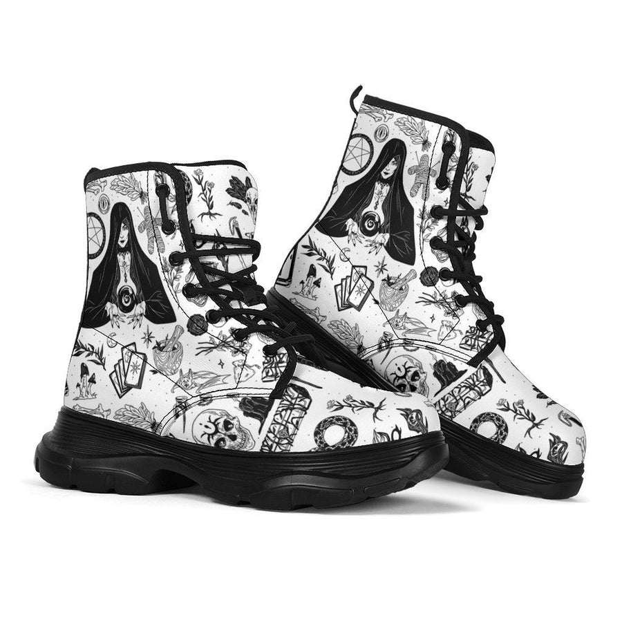 Witchy magic wicca Chunky Boots