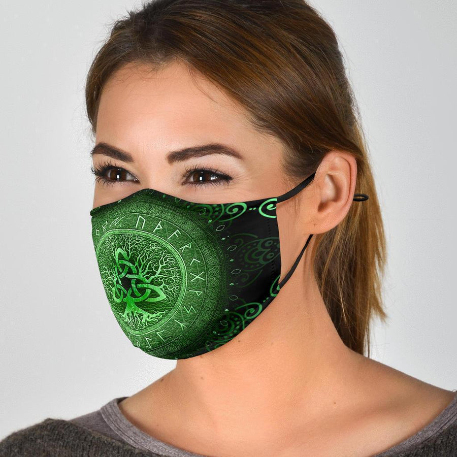Celtic triquetra wicca face mask