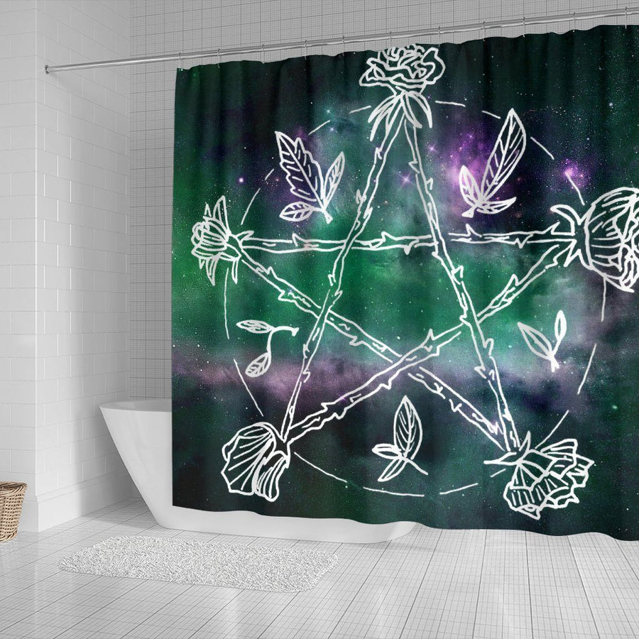 Pentacle wicca Shower Curtain Shower Curtain MoonChildWorld 