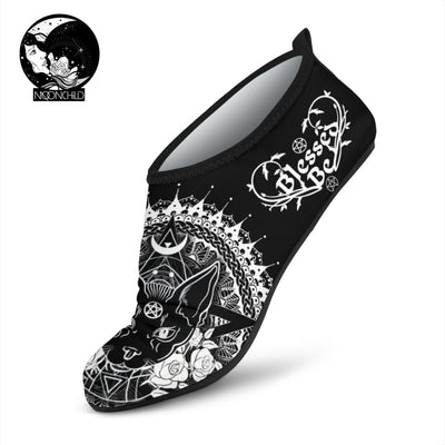 Occult cat wicca Aqua Shoes Shoes MoonChildWorld
