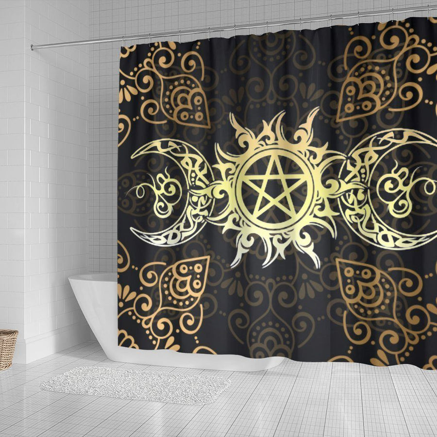 Triple moon wicca Shower Curtain Shower Curtain MoonChildWorld 