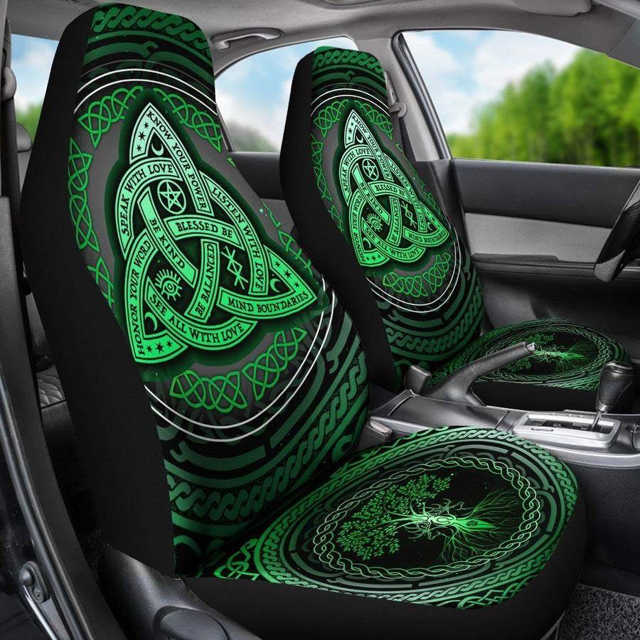 Celtic triquetra wicca Car Seat Covers