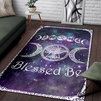 Blessed Be Wicca Area Rug Area Rug MoonChildWorld
