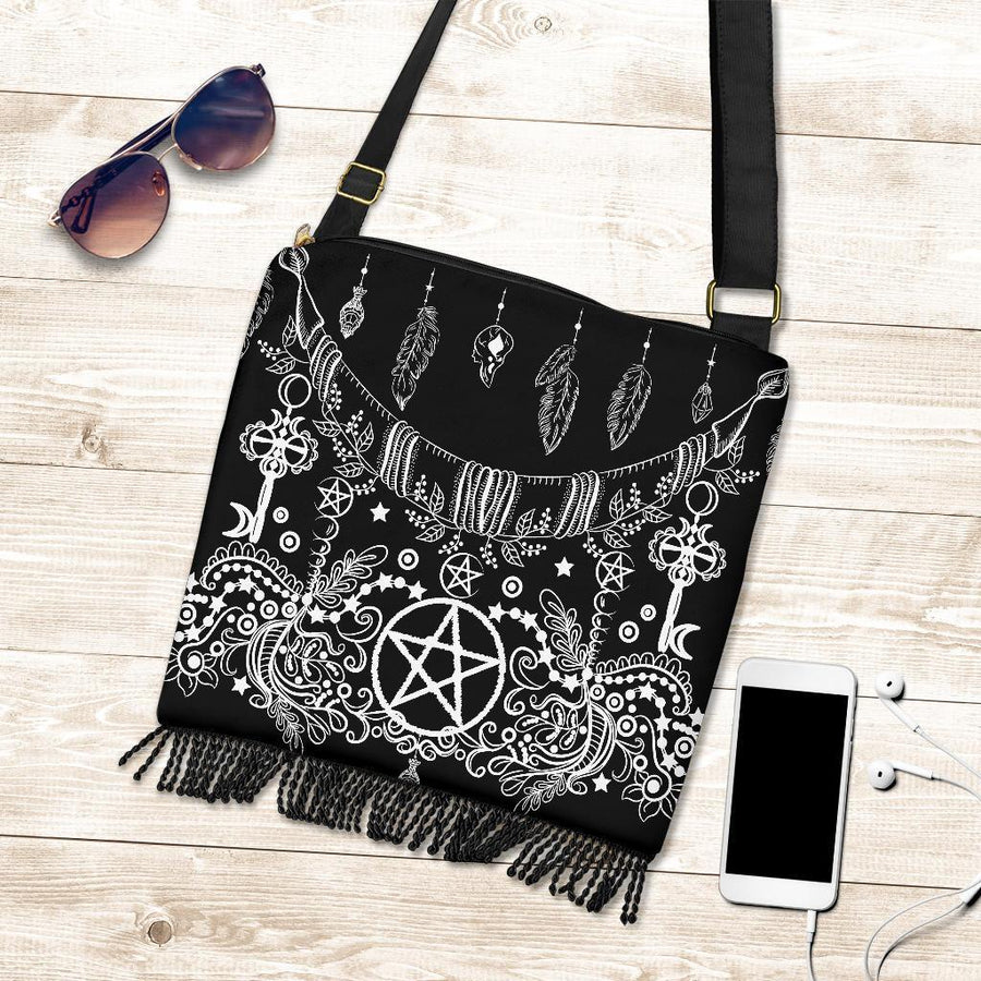 Pentagram Wicca Boho Handbag Handbag MoonChildWorld 
