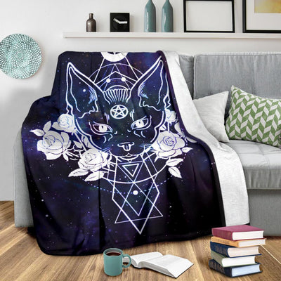 Magic Cat wicca Premium Blanket Premium Blanket MoonChildWorld