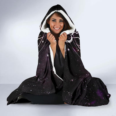Magic Cat Wicca Hooded Blanket Hooded Blanket MoonChildWorld
