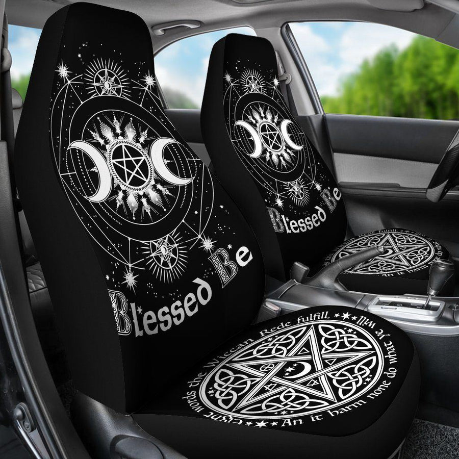 Blessed be wicca Car Seat Covers Car Seat Covers MoonChildWorld 