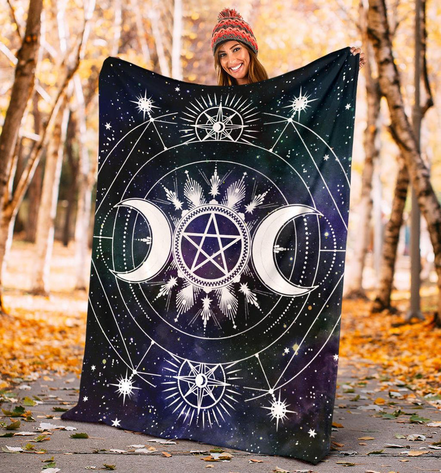 Triple moon wicca Premium Blanket