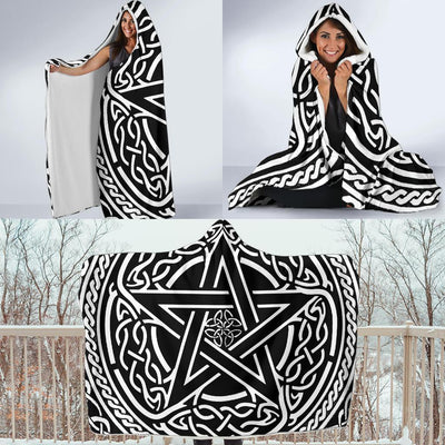 Pentagram celtic wicca Hooded Blanket Hooded Blanket MoonChildWorld