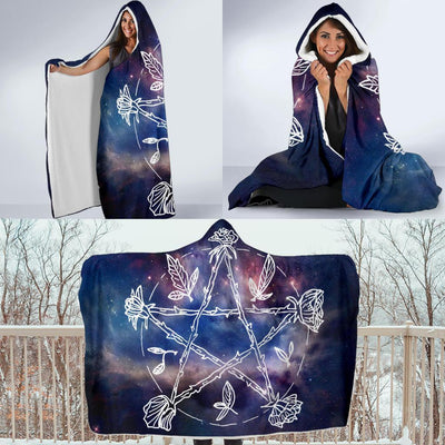 Pentacle wicca Hooded Blanket Hooded Blanket MoonChildWorld