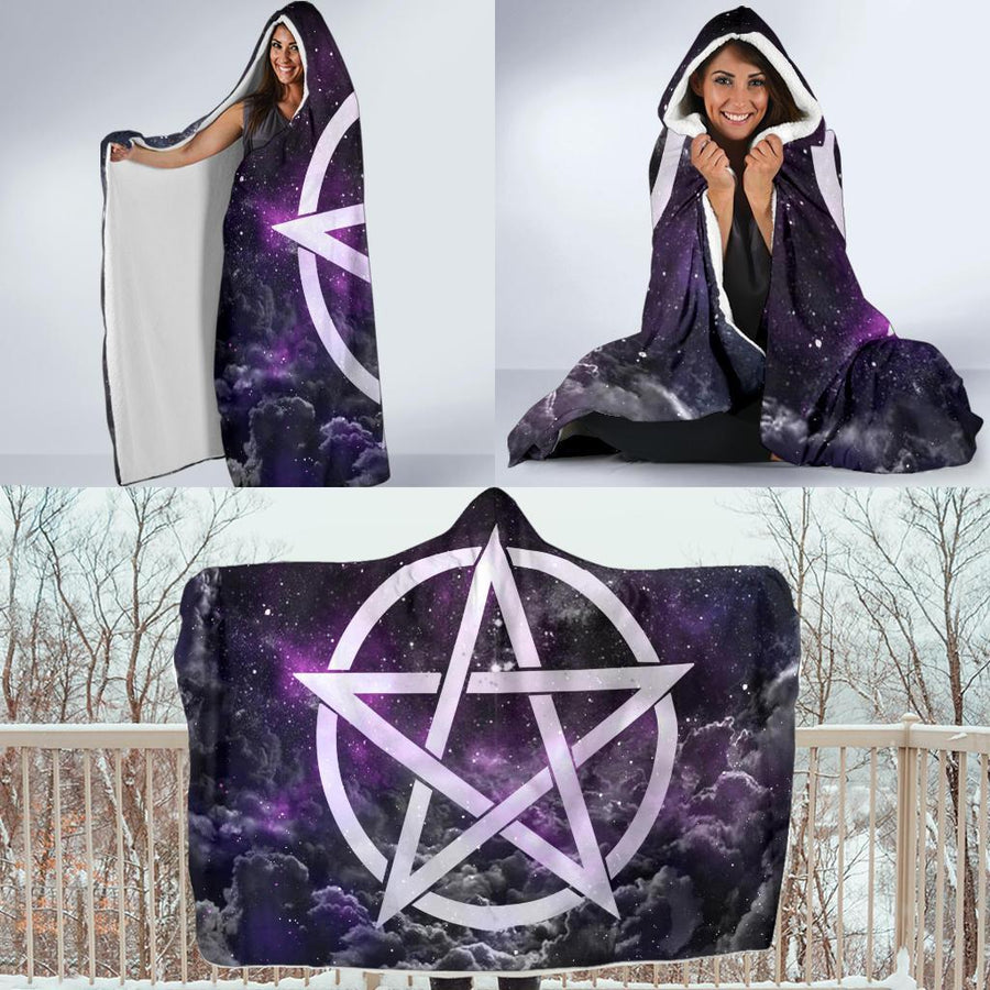Pentagram Hooded Blanket Hooded Blanket MoonChildWorld 