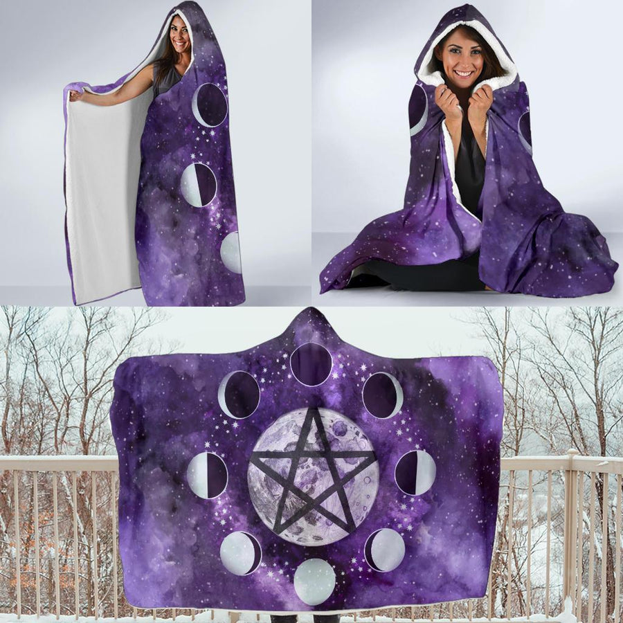 Wicca Hooded Blanket Hooded Blanket MoonChildWorld 