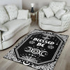 Blessed be wicca Area rug Area Rug MoonChildWorld
