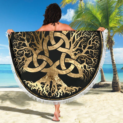Celtic tree of life wicca Beach Blanket Beach blanket MoonChildWorld