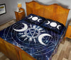 Triple moon pentagram wicca Quilt Bed Set Bedding Set MoonChildWorld