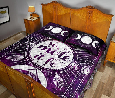 So mote it be wicca Quilt Bed Set Quilt Bed Set MoonChildWorld