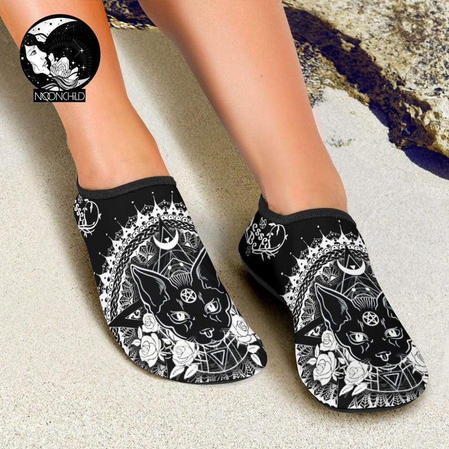 Occult cat wicca Aqua Shoes Shoes MoonChildWorld 