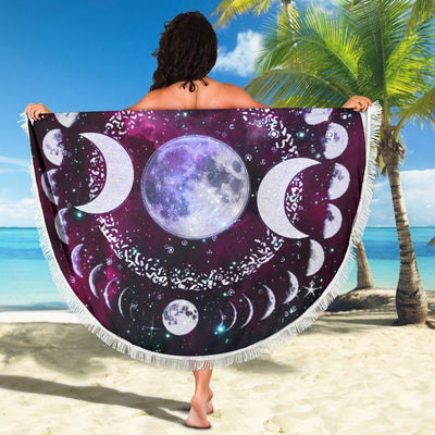 Triple moon phases wicca beach blanket Beach blanket MoonChildWorld