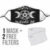 Blessed be wicca face mask Face mask MoonChildWorld