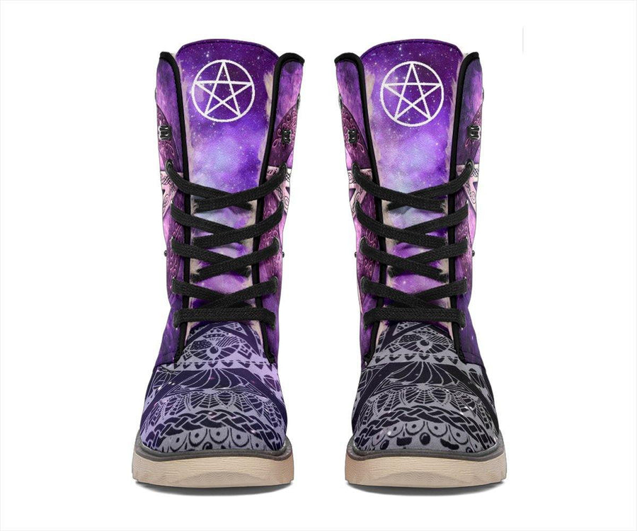 Pentacle wicca Polar Boots Shoes MoonChildWorld 