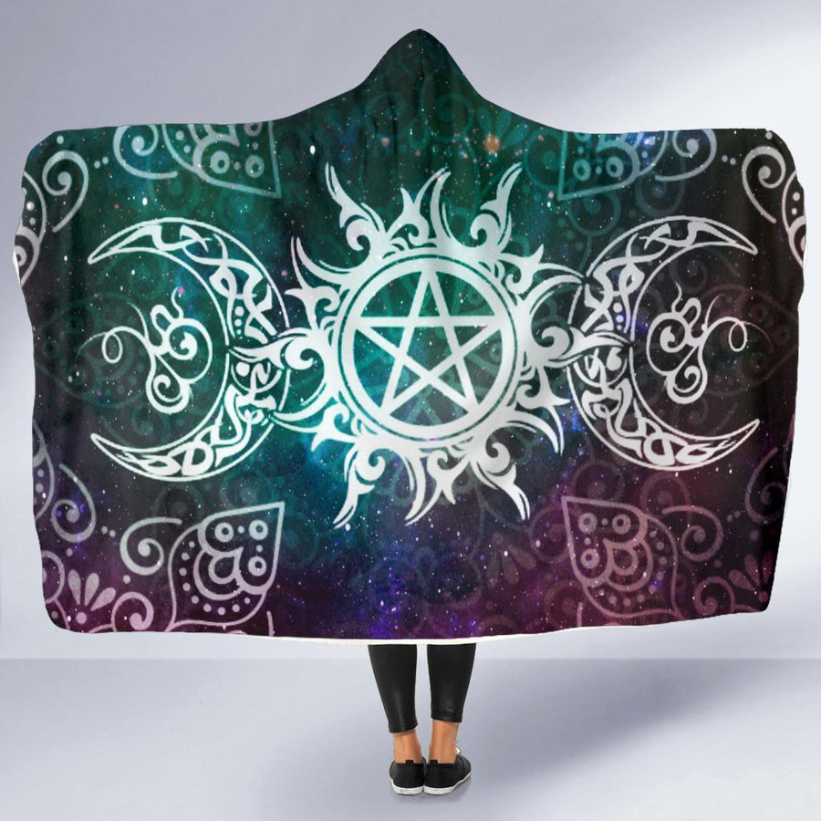 Wicca triple goddess Hooded Blanket Hooded Blanket MoonChildWorld 