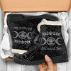 Blessed be wicca Faux Fur Leather Boots Shoes MoonChildWorld 