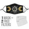 Triple moon sun wicca Face Mask Face mask MoonChildWorld
