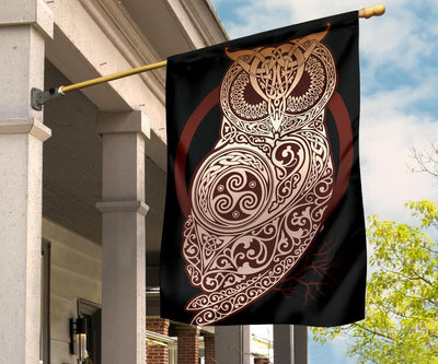 Celtic owl tree of life wicca flag Flag MoonChildWorld Flag - Celtic owl House Flag (30" X 40")