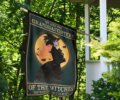 Witch granddaughter halloween flag MoonChildWorld
